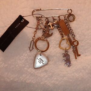 Marc By Marc Jacobs Gold and Silver Charm Brooch